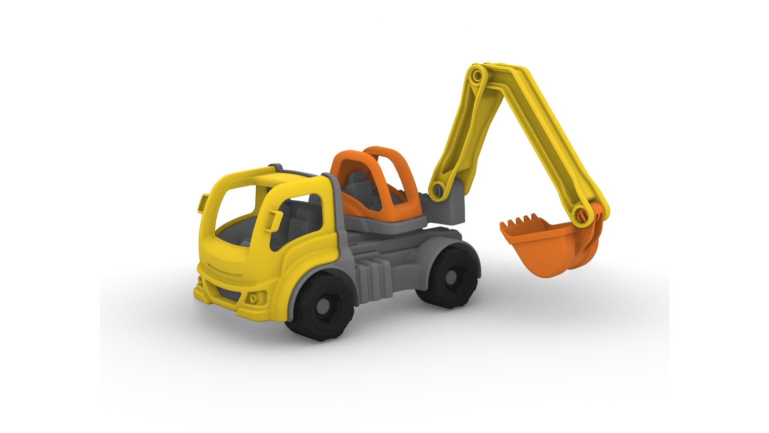 Classic truck with crane - L: 20 cm